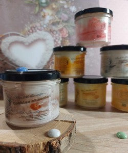 Bougie marbré en pot