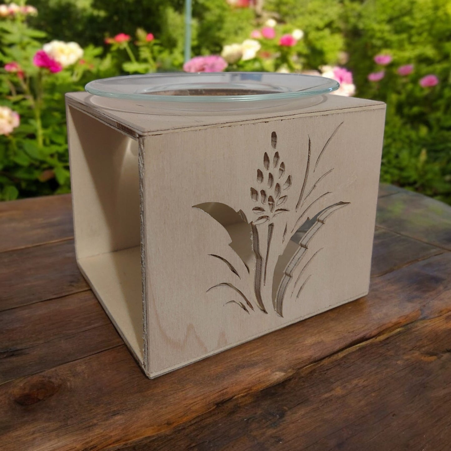 Brûle-parfum en bois artisanal