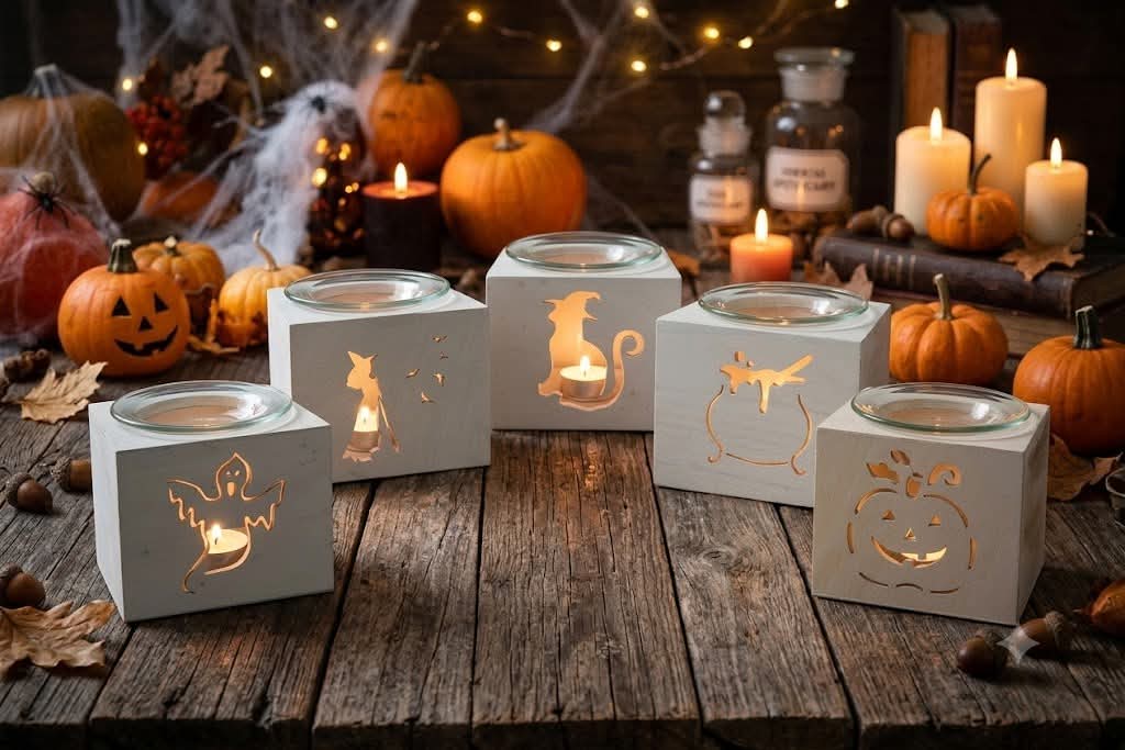 Brûle-parfum en bois - Collection Halloween