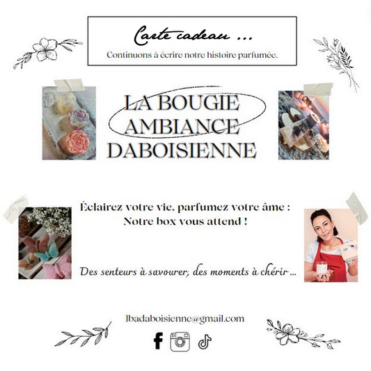 Carte Cadeau - La Bougie Ambiance Daboisienne