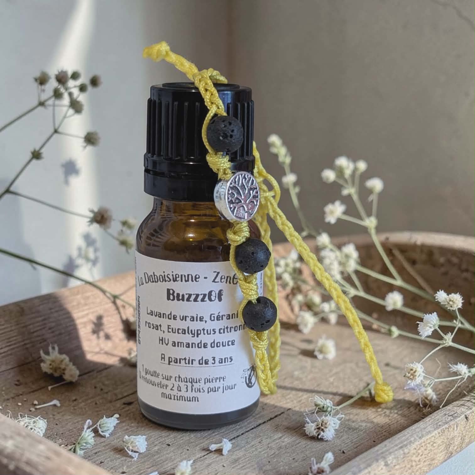 Huile essentielle BuzzzOf Anti-Moustique + bracelet offert